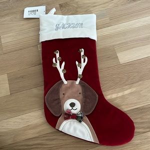 Pottery Barn dog w/ antlers - Jackson personalized